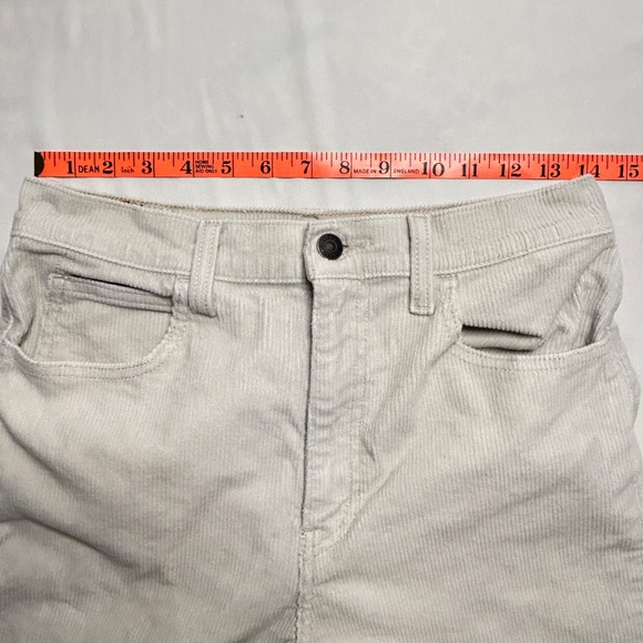 Levi’s Premium 70s High Flare Corduroy Pants Women’s 28 Ivory Cream High Waisted - Picture 9 of 14